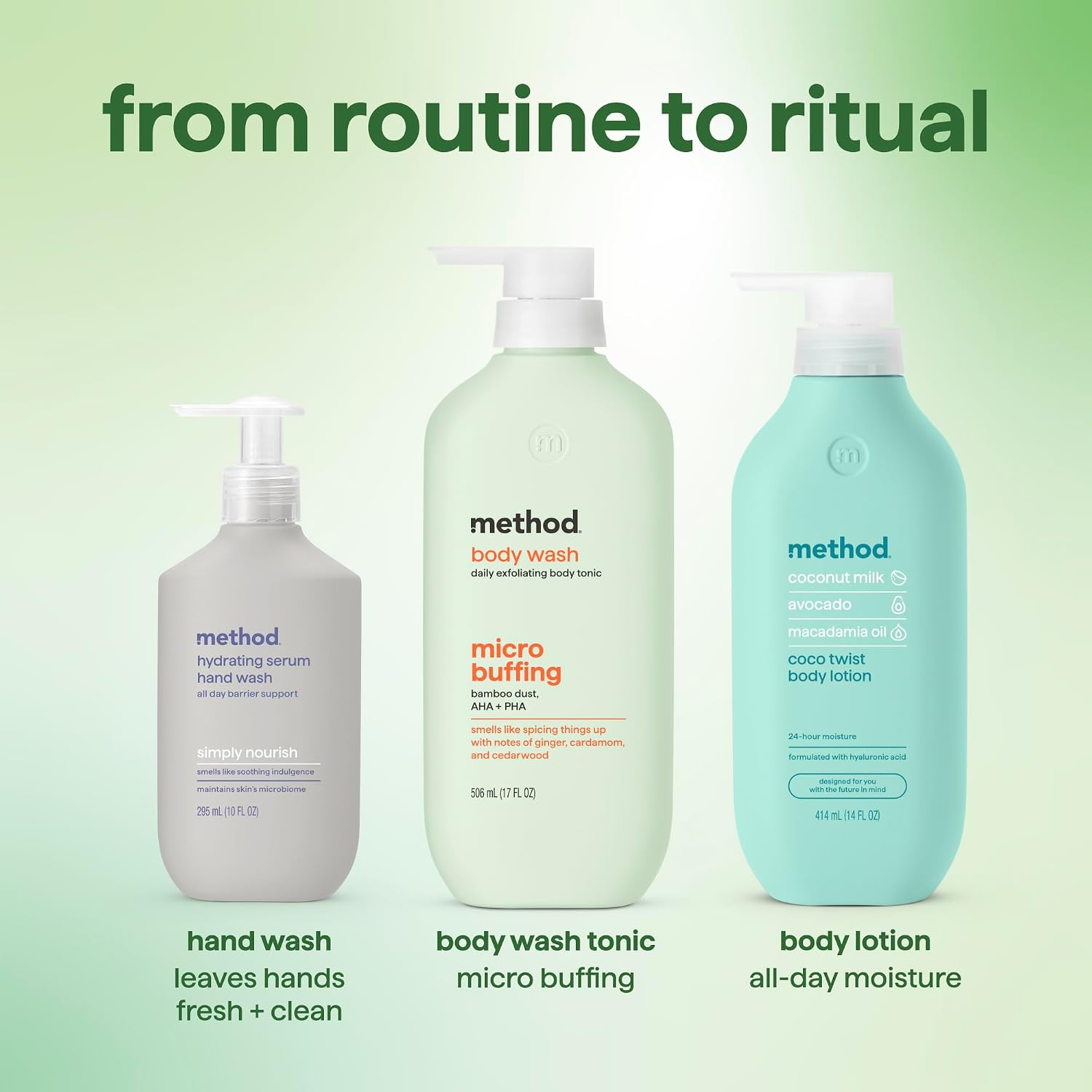 method Exfoliating Body Wash, Micro Buffing, 17 fl oz