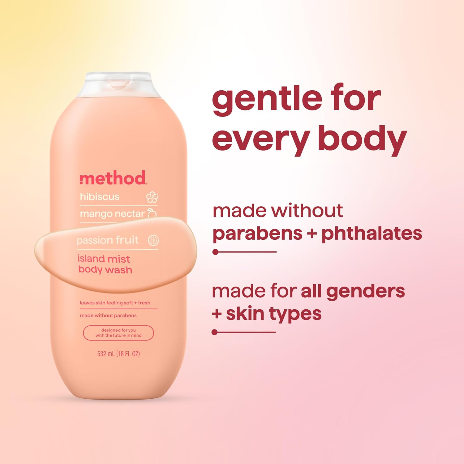 method Body Wash, Island Mist, 18 fl oz