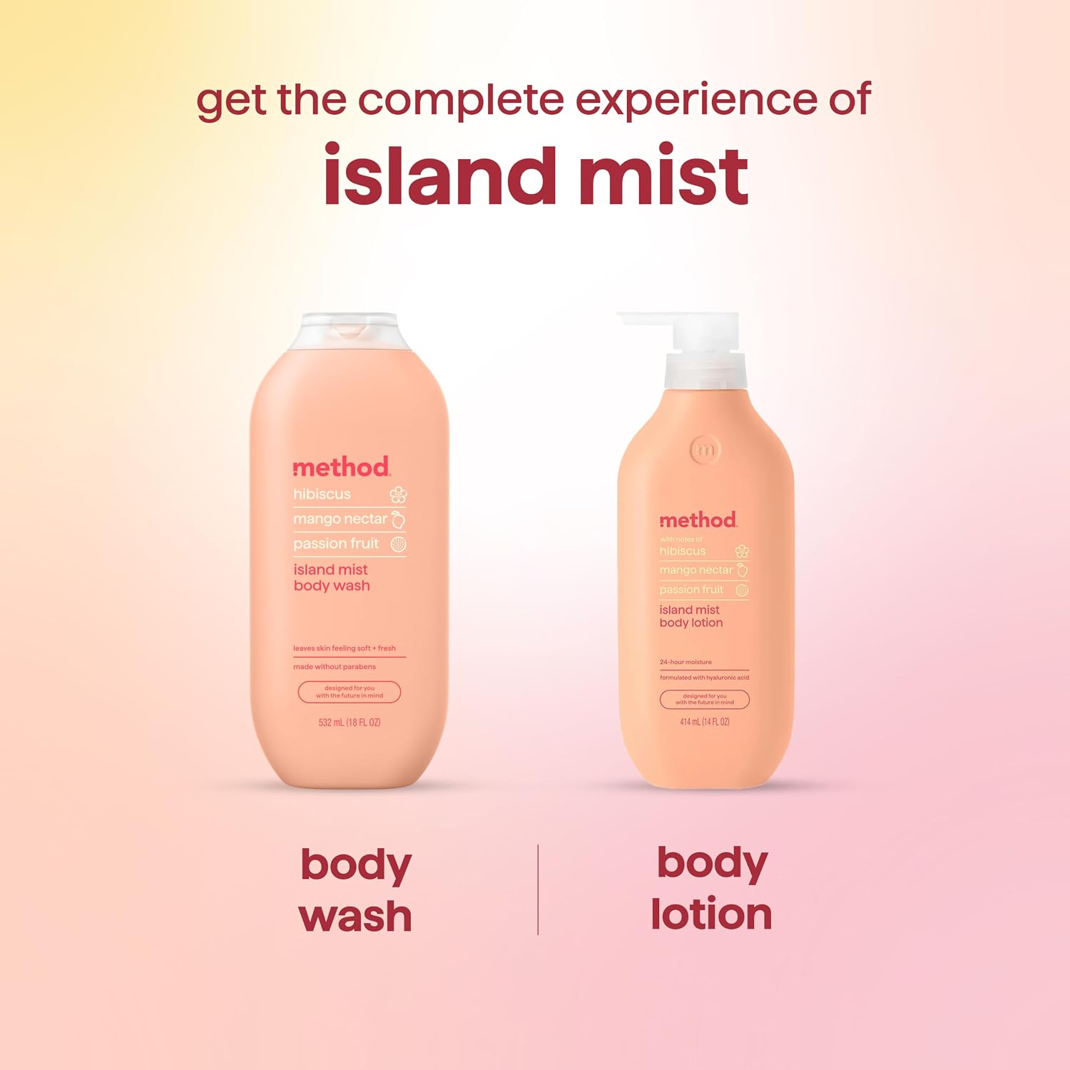method Body Wash, Island Mist, 18 fl oz