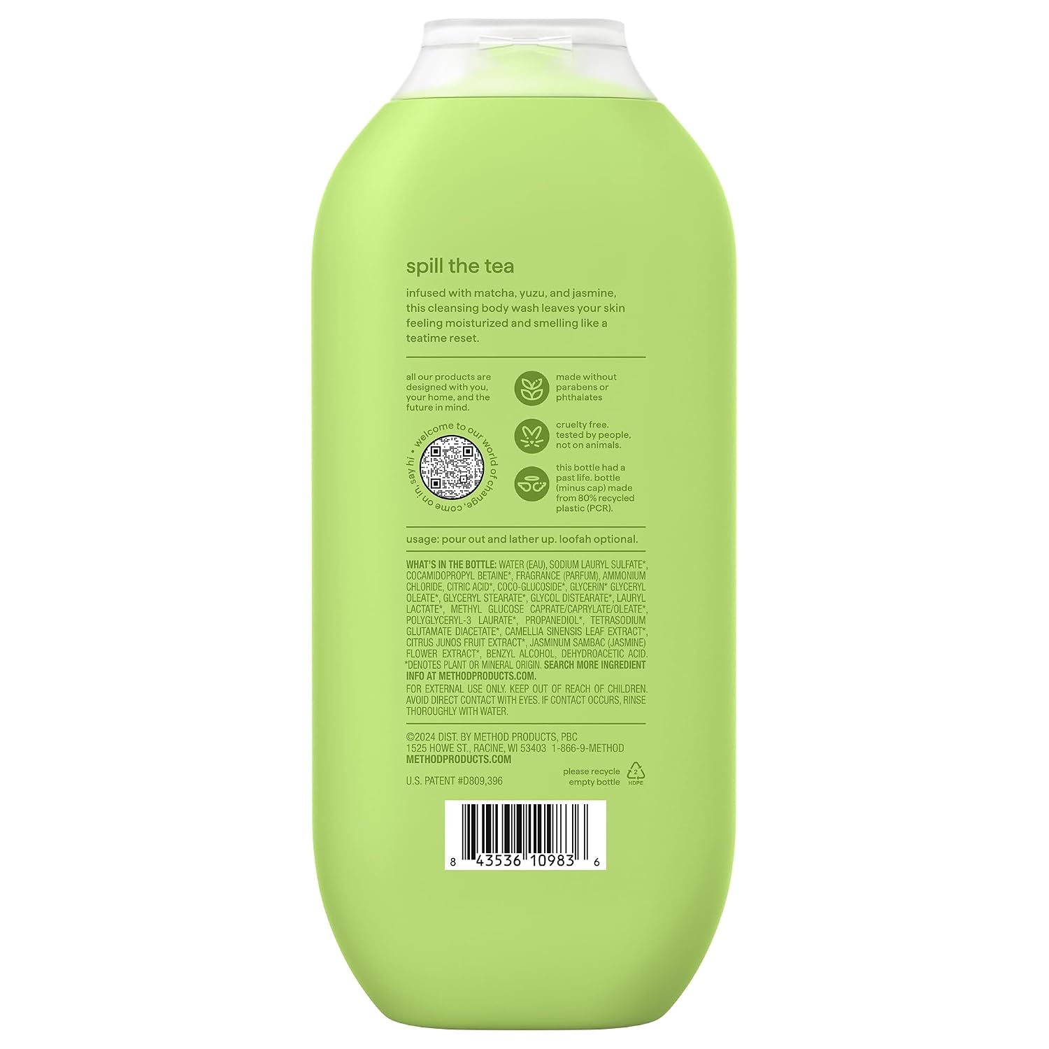 method Body Wash, Mindful Matcha, 18 fl oz