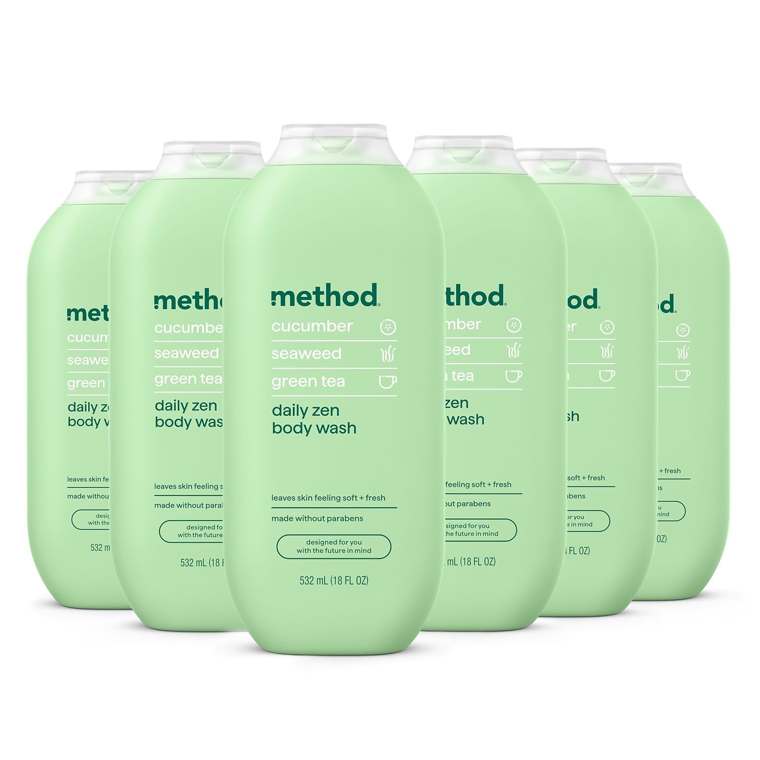 method Body Wash, Daily Zen, 18 fl oz, 6 pack