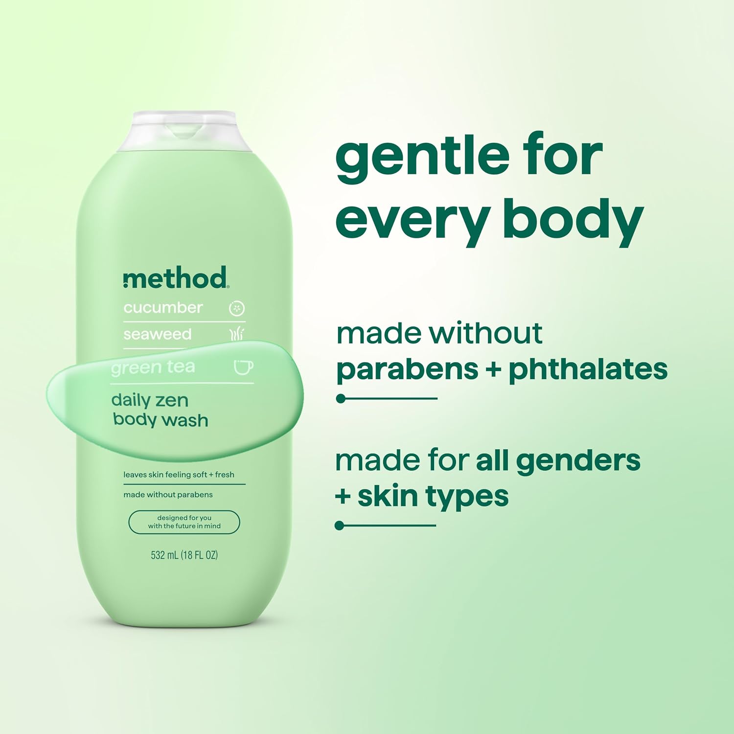 method Body Wash, Daily Zen, 18 fl oz, 6 pack