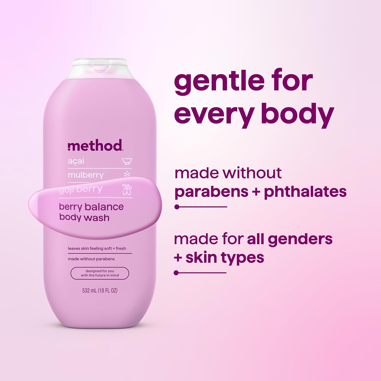 method Body Wash, Berry Balance, 18 fl oz