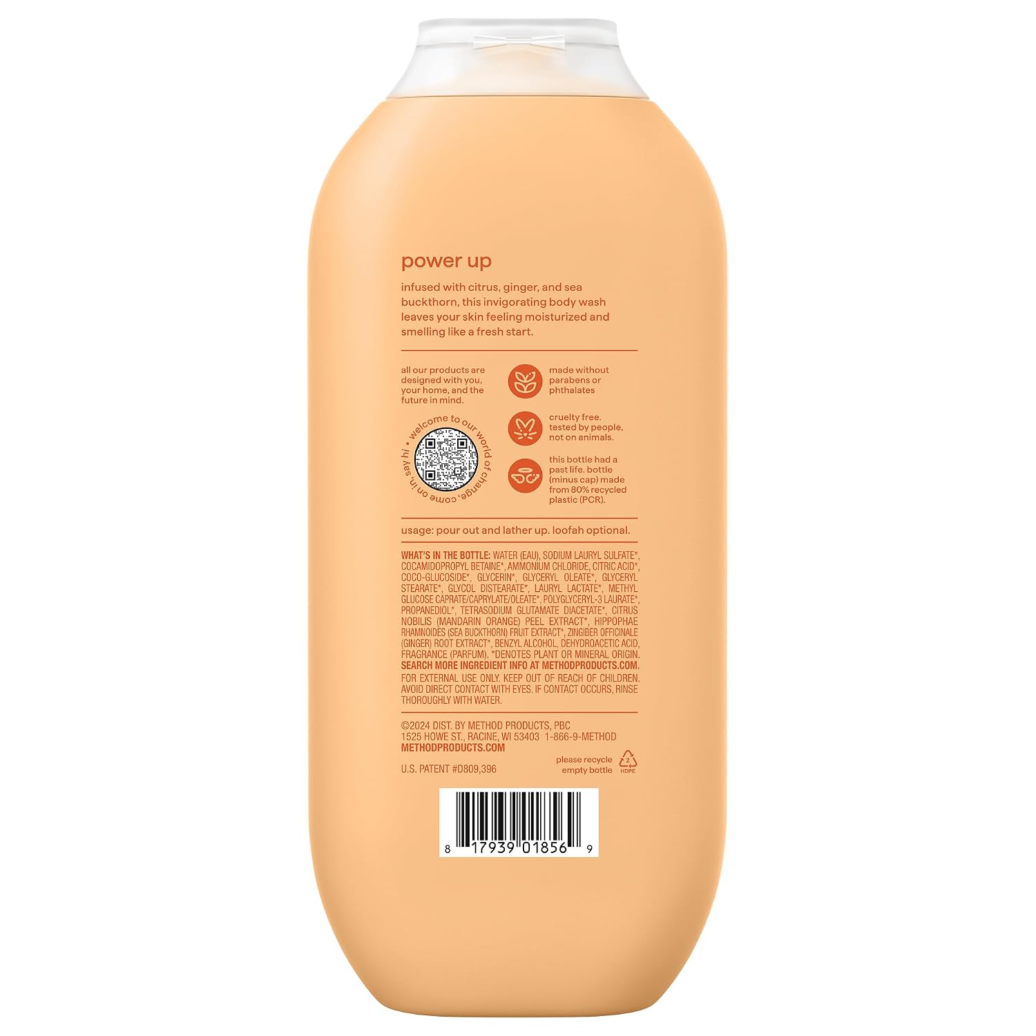 method Body Wash, Energy Boost, 18 fl oz, 6 pack