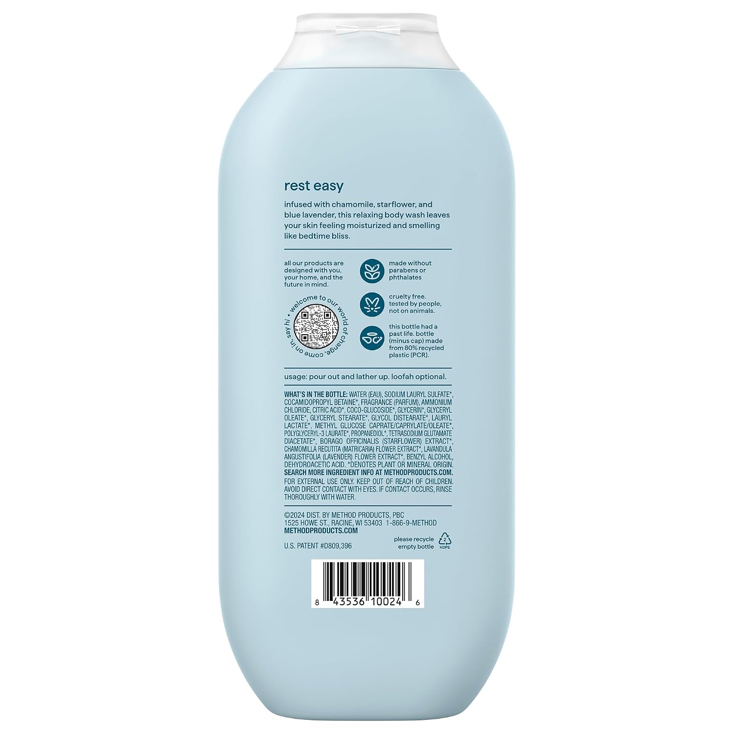 method Body Wash, Wind Down, 18 fl oz, 6 pack