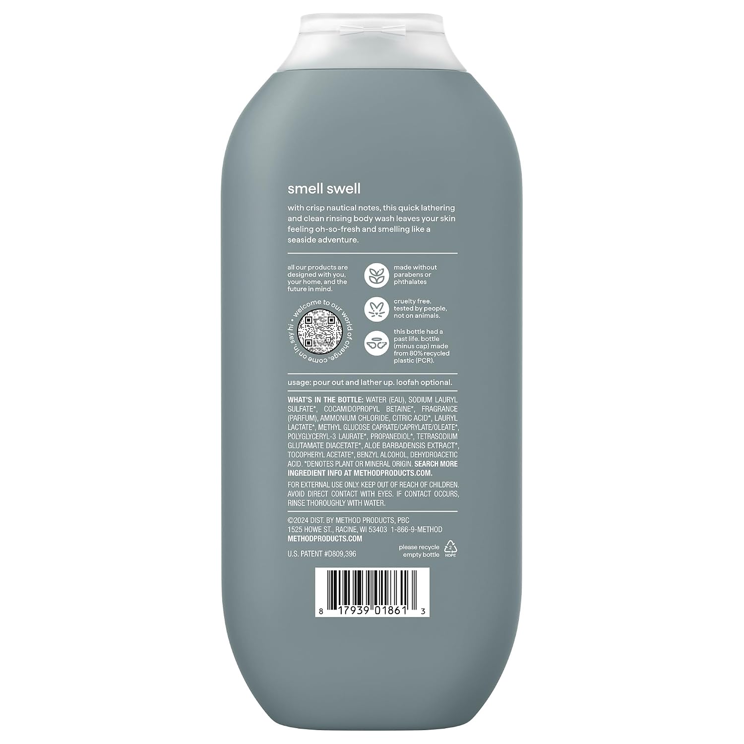 method Men’s Body Wash, Sea + Surf Scent, 18 fl oz