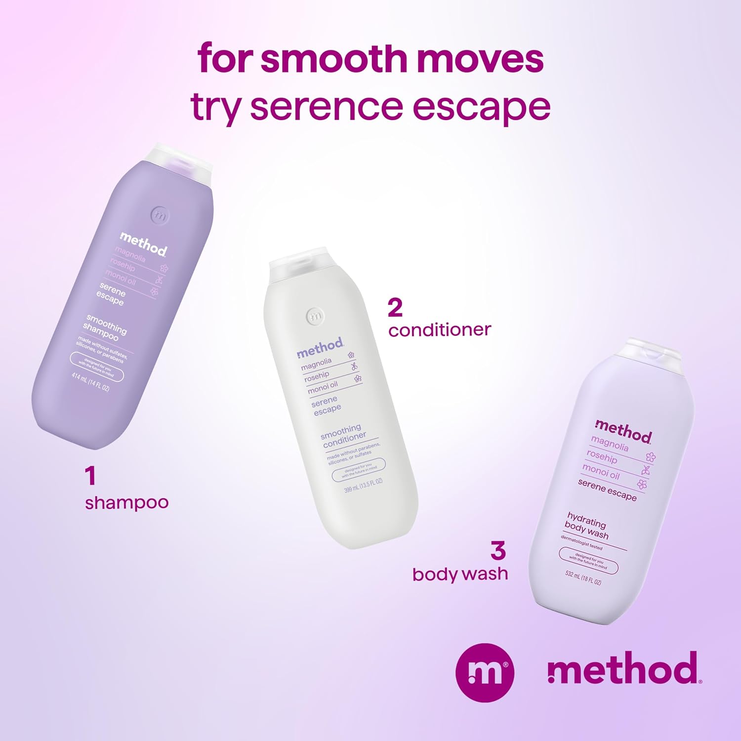 method Smoothing Conditioner, Serene Escape, 13.5 fl oz