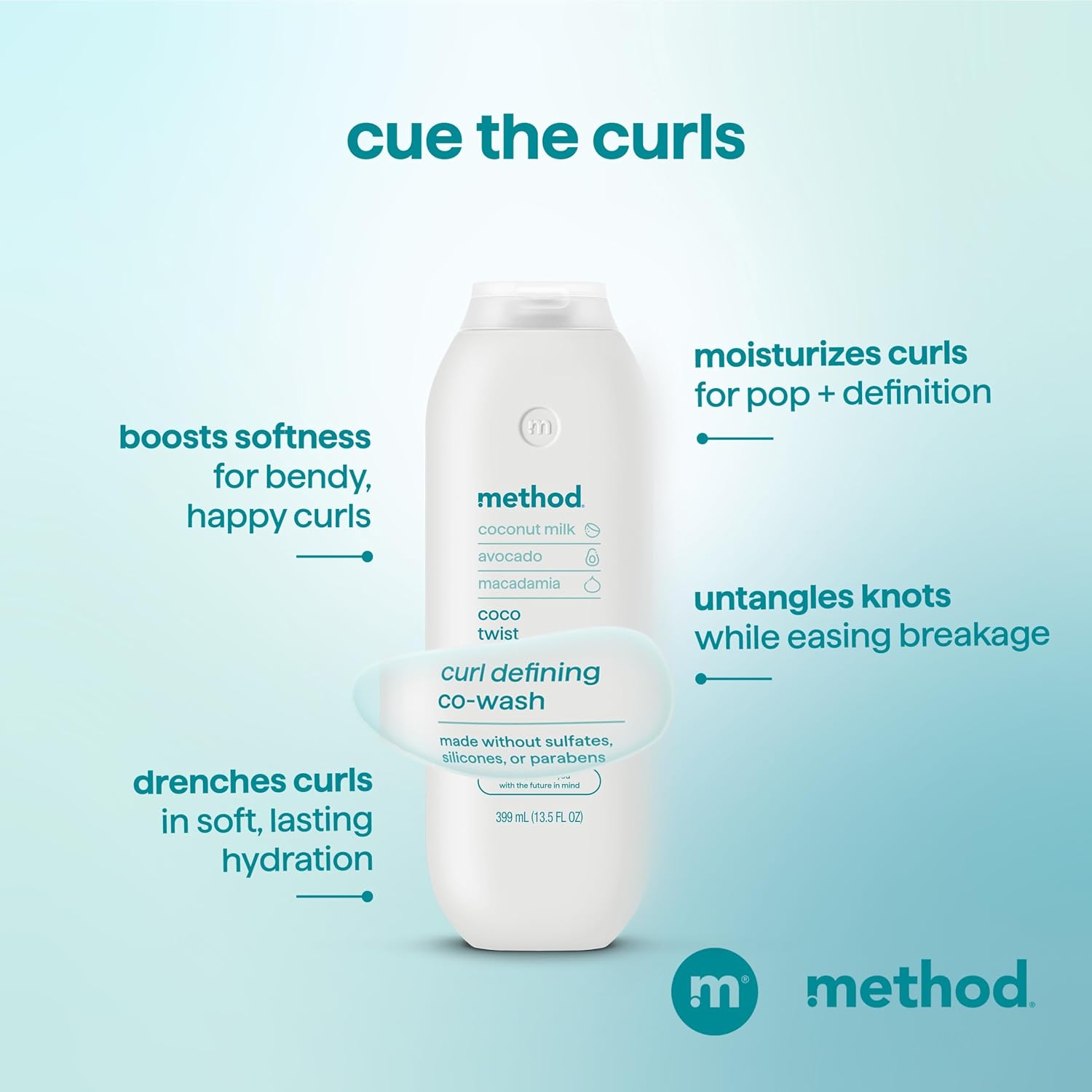 method Curl Defining Co-Wash, Coco Twist, 13.5 fl oz