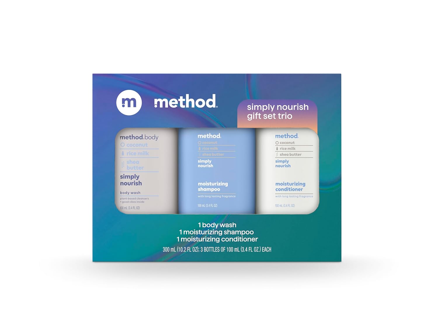 method Body Wash and Hair Care Gift Set, Simply Nourish, 3.4 fl oz