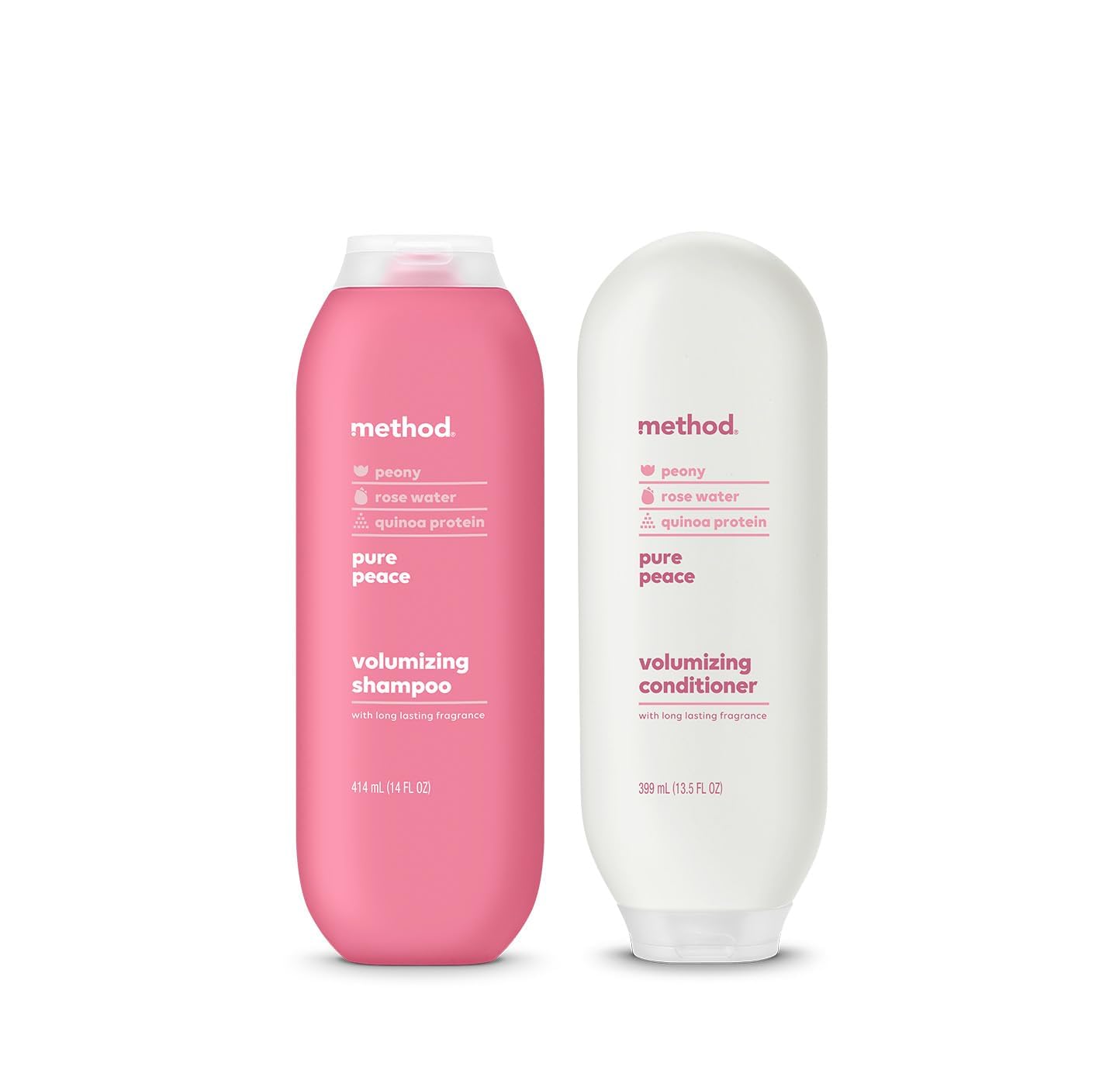 Bundle of Method Volumizing Shampoo, Pure Peace, 14 oz (Pack of 1) + Method Volumizing Conditioner, Pure Peace, 13.5 oz (Pack of 1), Paraben and Sulfate Free