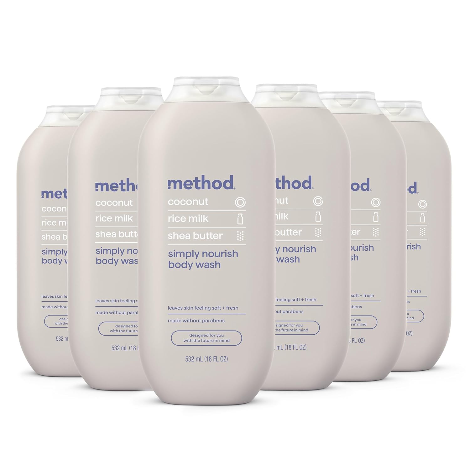 method Body Wash, Simply Nourish, 18 fl oz, 6 pack