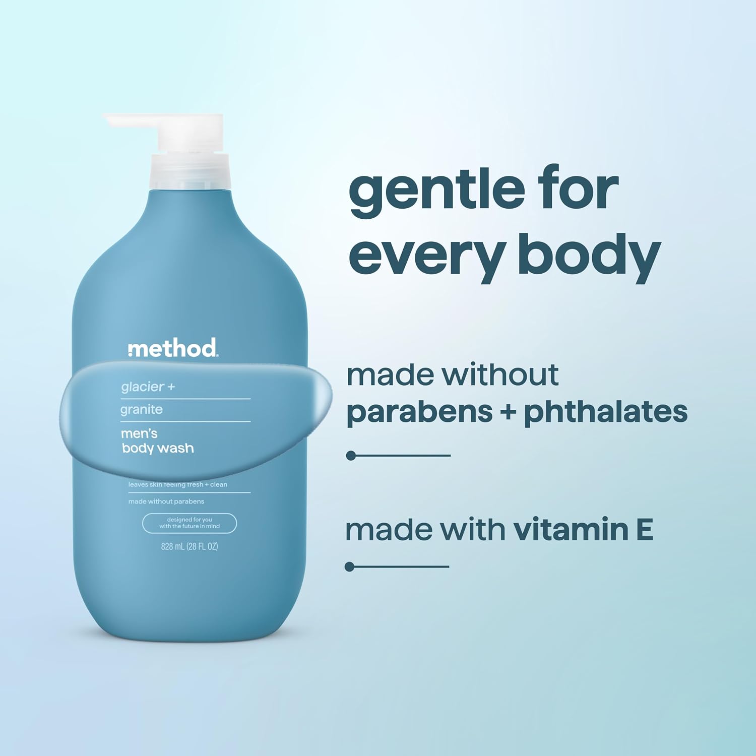 method Men’s Body Wash, Glacier + Granite, 28 fl oz