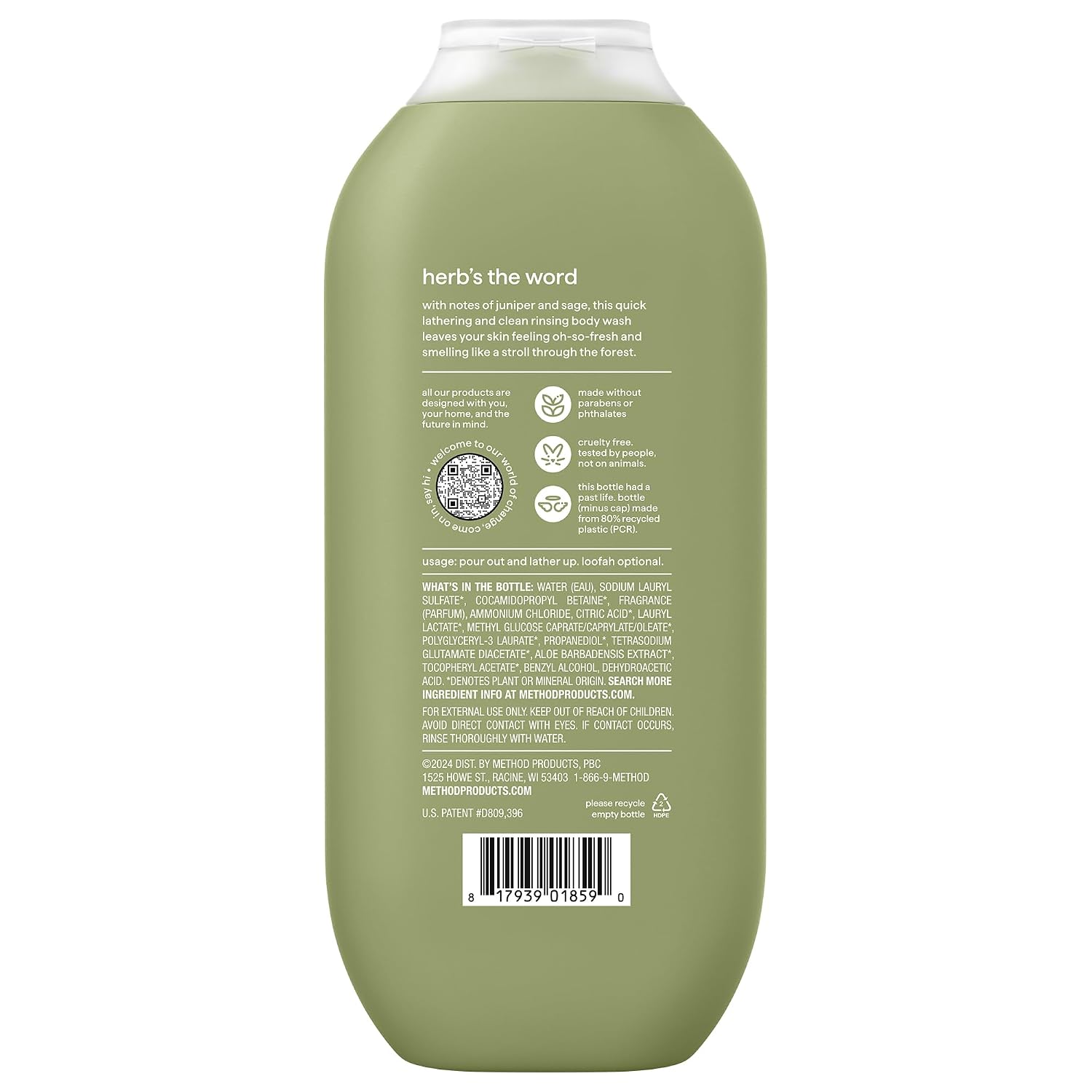 method Men’s Body Wash, Juniper + Sage, 18 fl oz