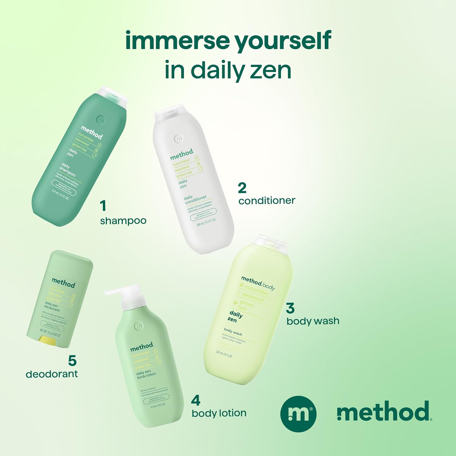 method Daily Zen Conditioner, Nourishes & Hydrates, 13.5 fl oz, 3 Pack
