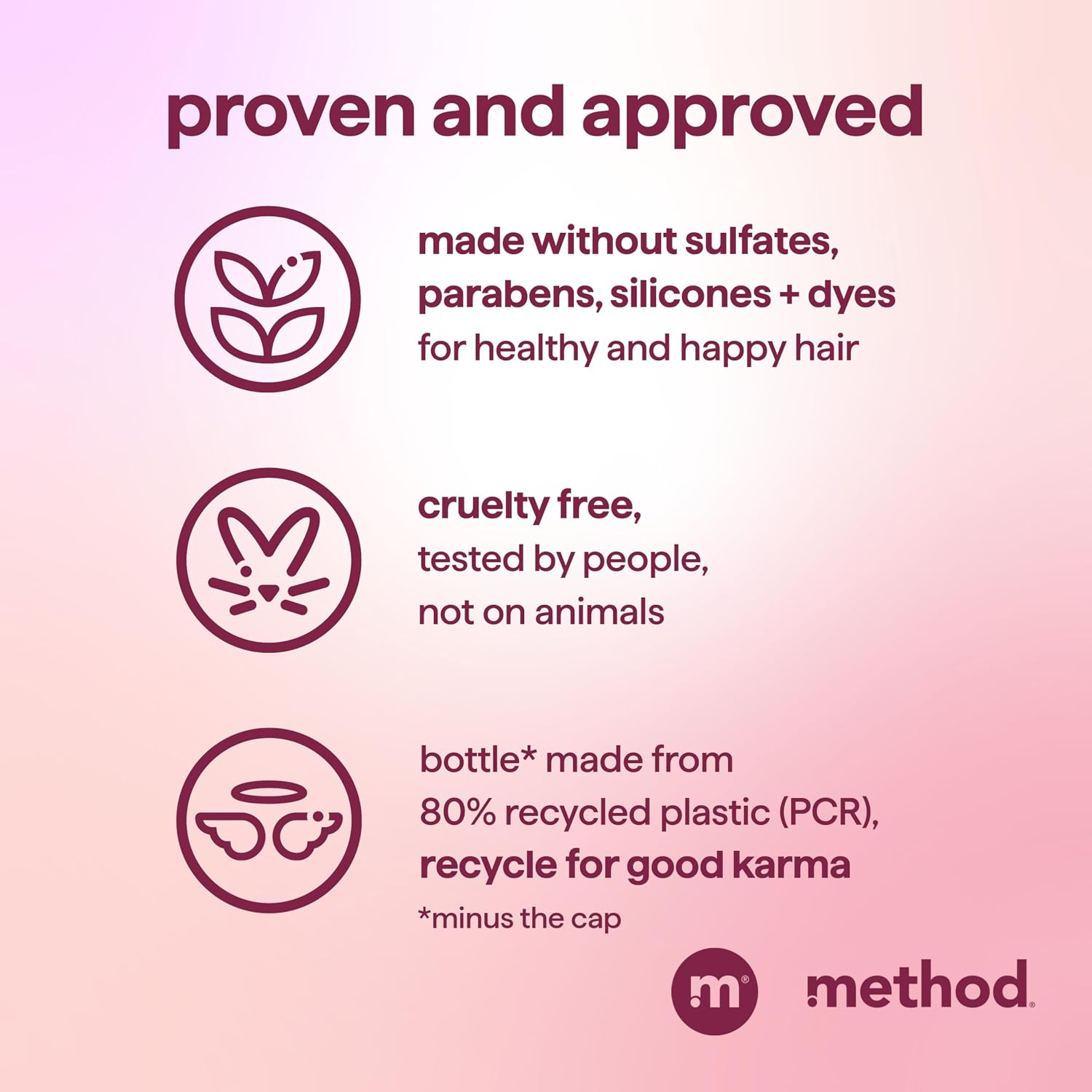method Volumizing Shampoo, Pure Peace ,14 fl oz, 3 Pack