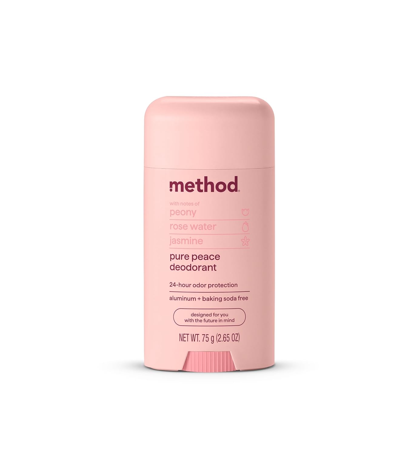 method Deodorant Stick, Pure Peace, 24-Hour Odor Protection, 2.65 oz