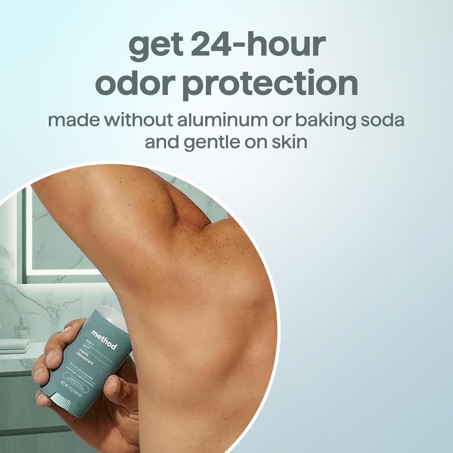 method Men's Deodorant Stick, Sea + Surf, for Sensitive Skin, 2.65oz