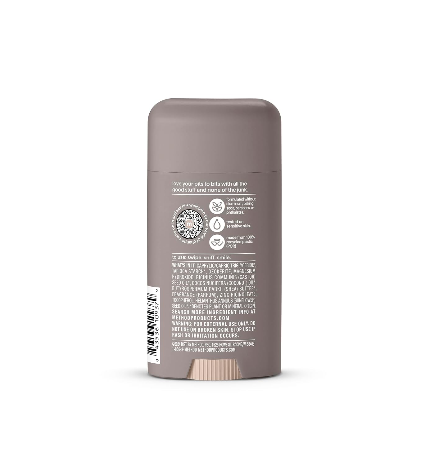Method Deodorant, Cedar + Cypress, 24 Hour Odor Protection, 2.65 oz
