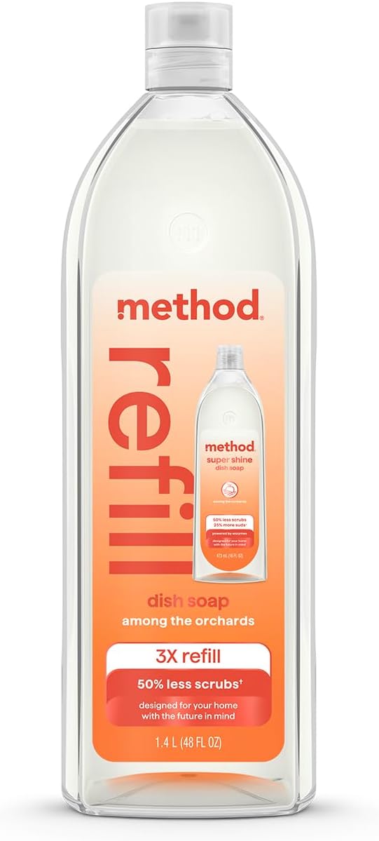 method Super Shine Liquid Dish Soap Refill, Among the Orchards, 48 fl oz