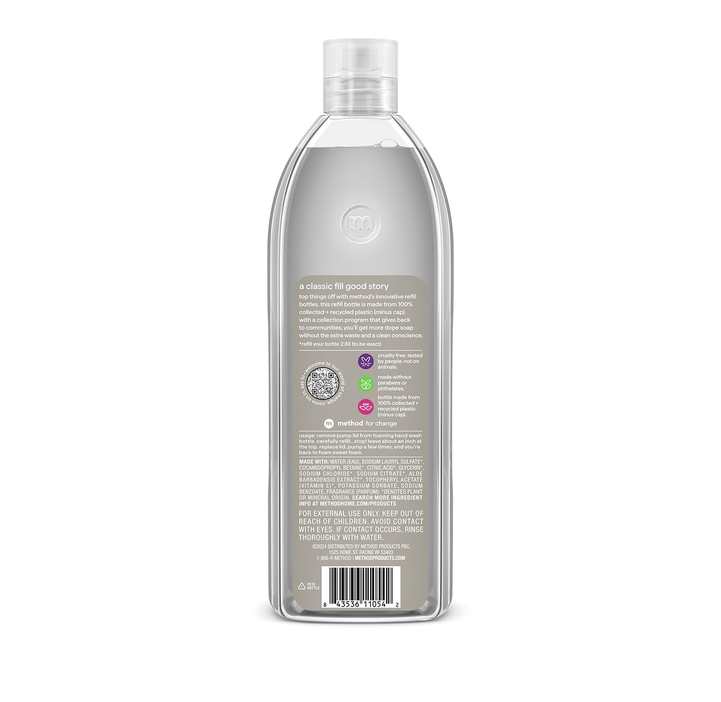 method Foaming Hand Soap Refill, Violet + Lavender, 28 fl oz, 4 Pack