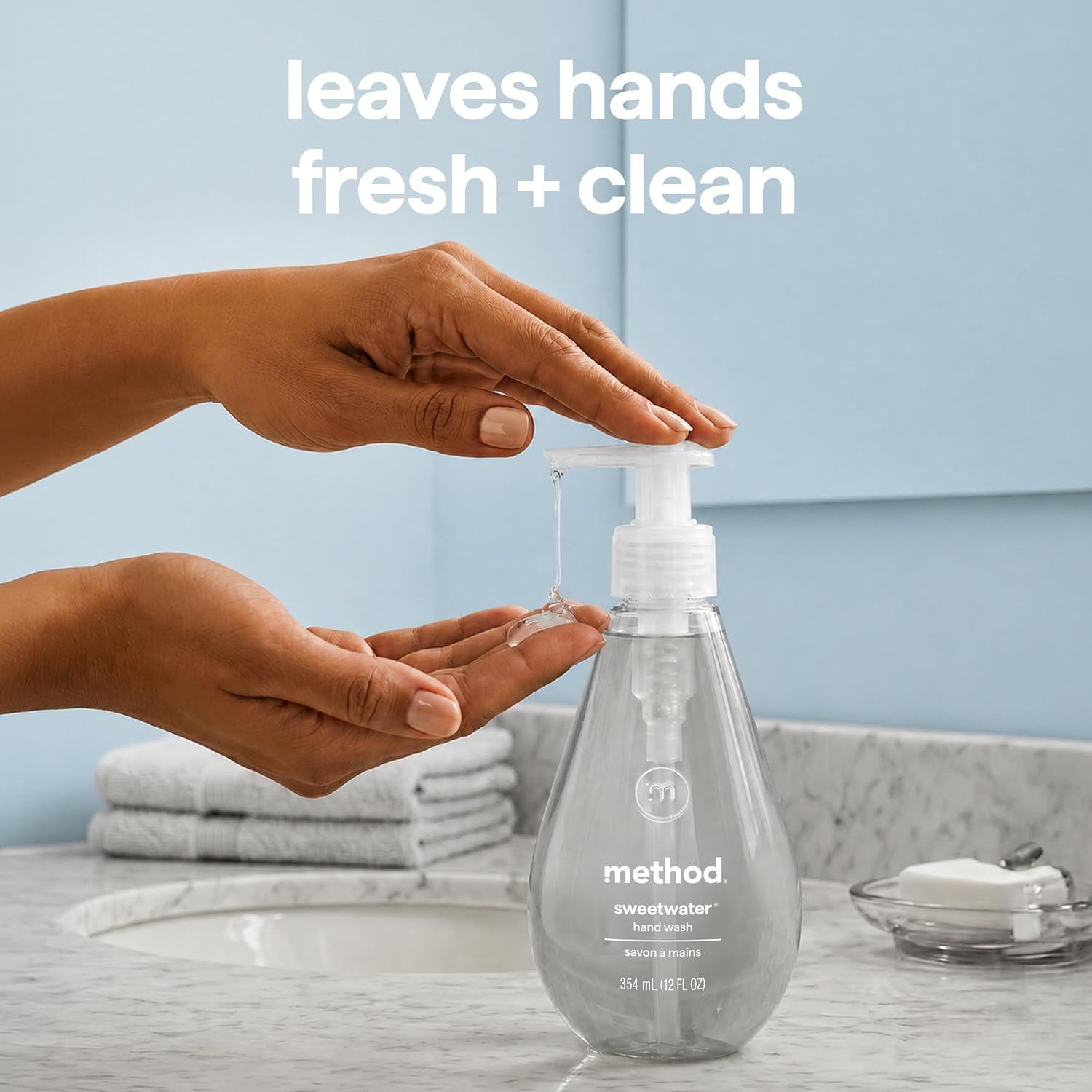 Method Gel Hand Soap, Sweet Water, 12 fl oz (Pack of 3)