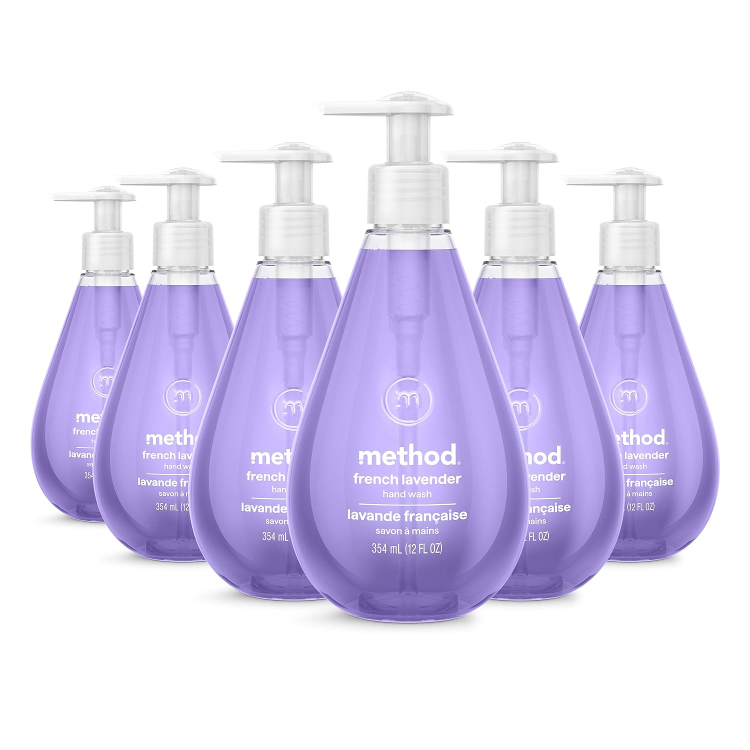 method Gel Hand Wash, French Lavender, 12 fl oz, 6 pack