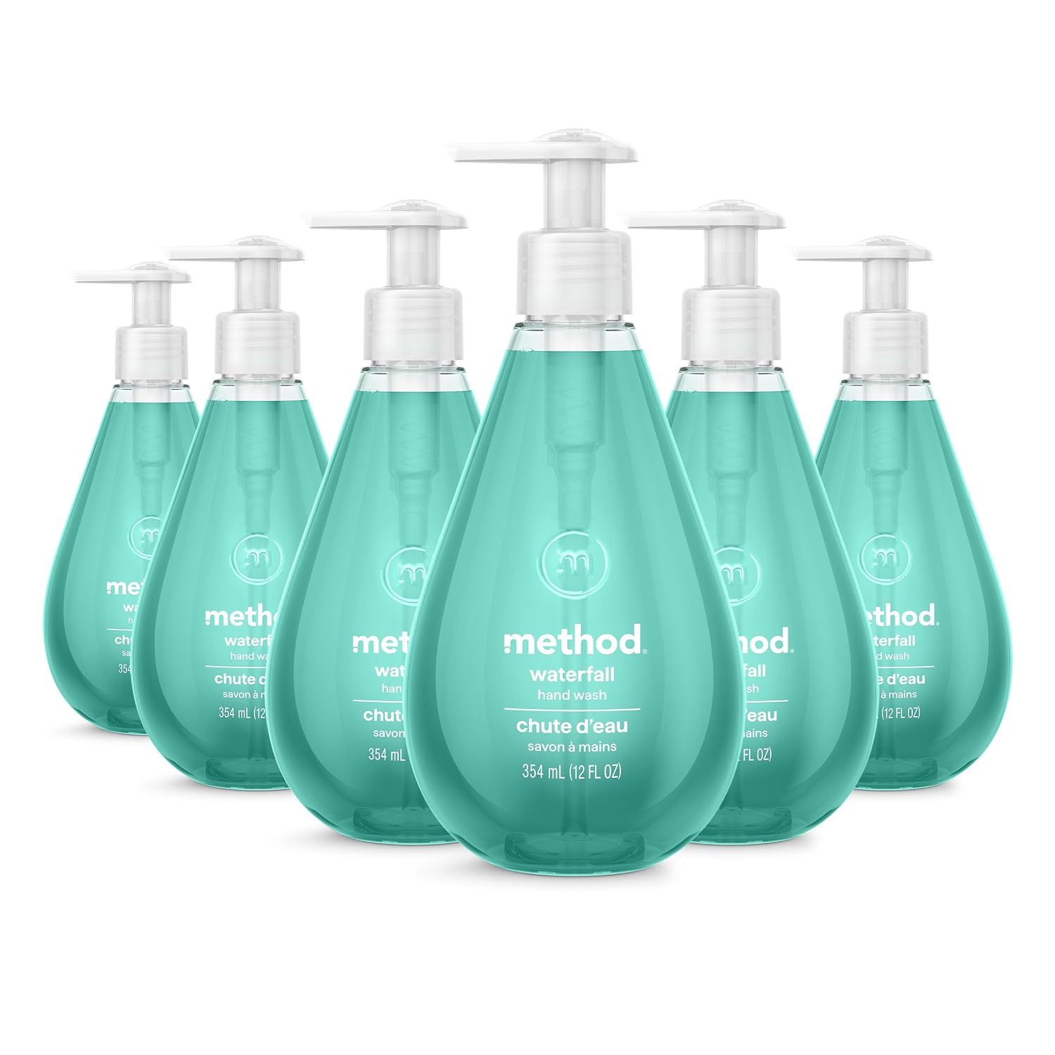 method Gel Hand Wash, Waterfall, 12 fl oz, 6 pack