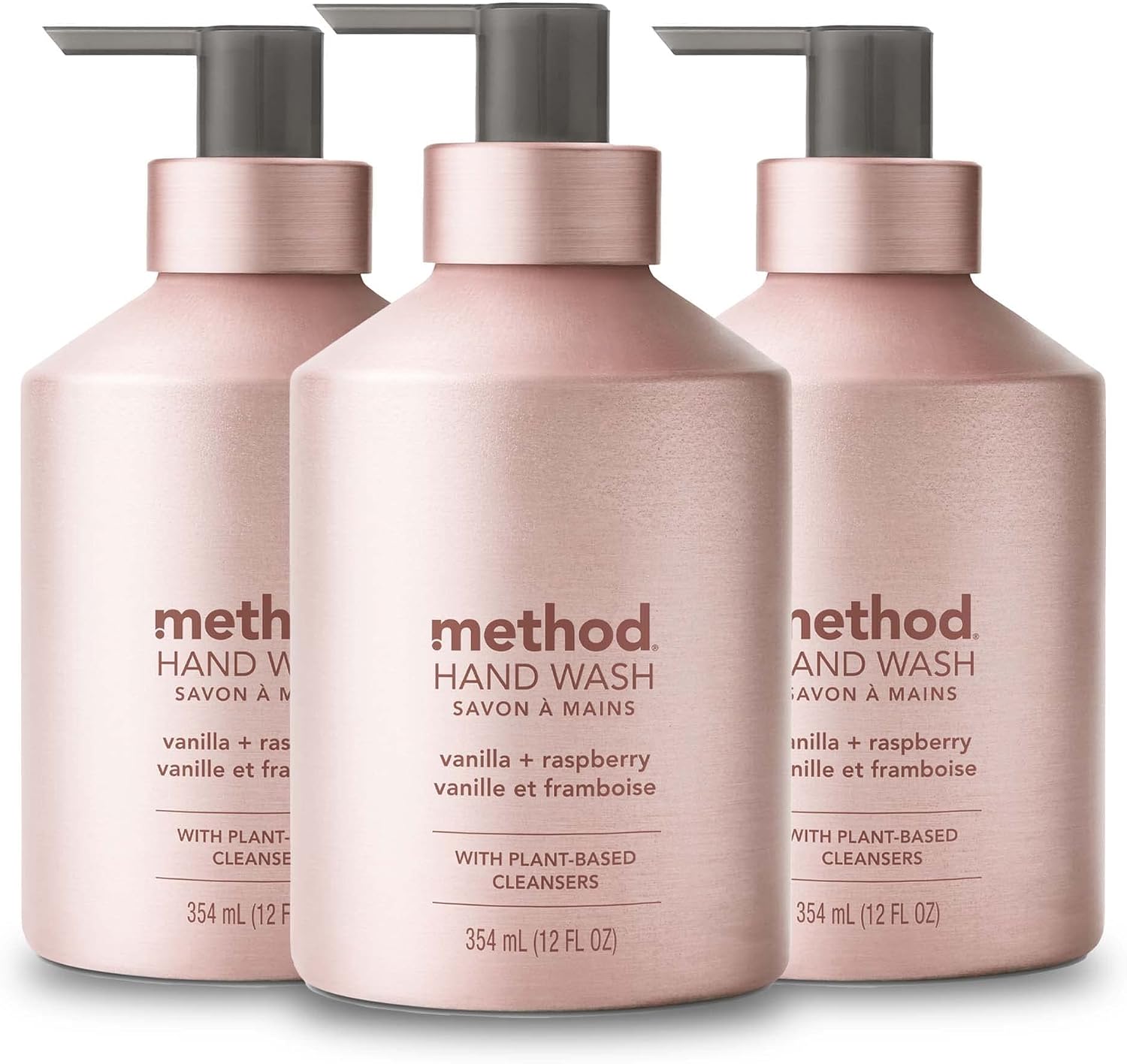 method Gel Hand Soap, Vanilla + Raspberry, 12 fl oz, 3 Pack