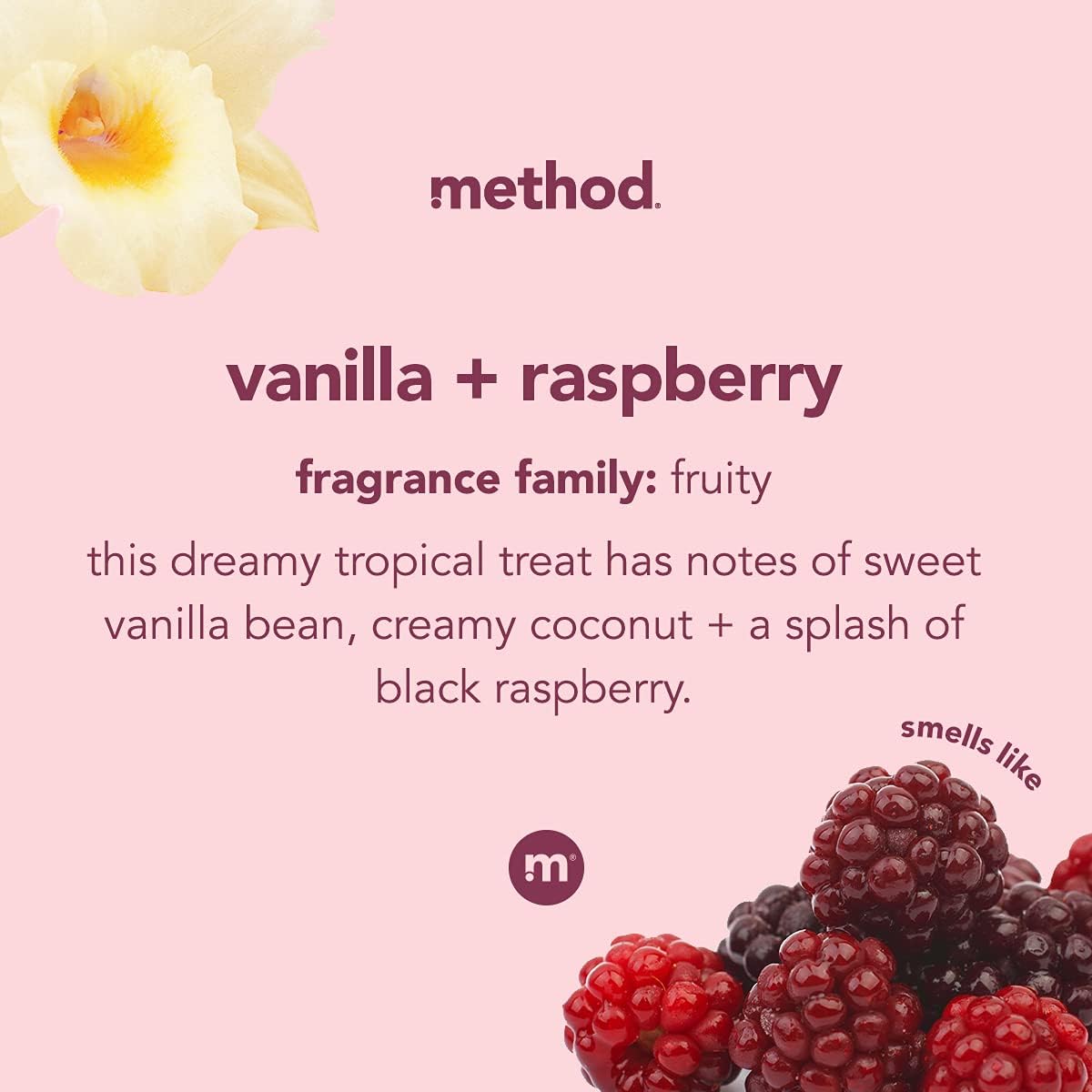 method Gel Hand Soap, Vanilla + Raspberry, 12 fl oz, 3 Pack