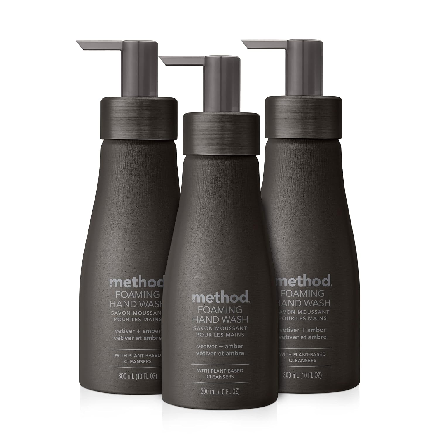 method Premium Foaming Hand Wash, Vetiver + Amber, 10 fl oz, 3 Pack