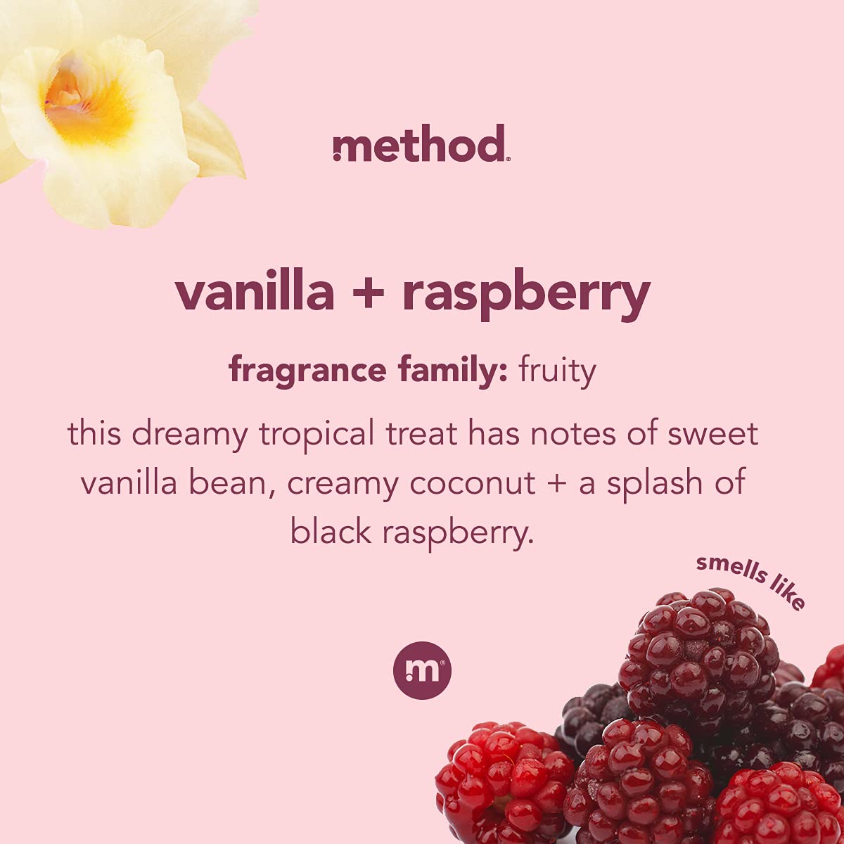 method Premium Foaming Hand Wash, Vanilla + Raspberry, 10 fl oz, 3 Pack