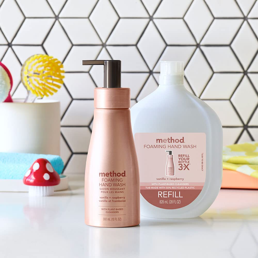 method Premium Foaming Hand Wash, Vanilla + Raspberry, 10 fl oz, 3 Pack
