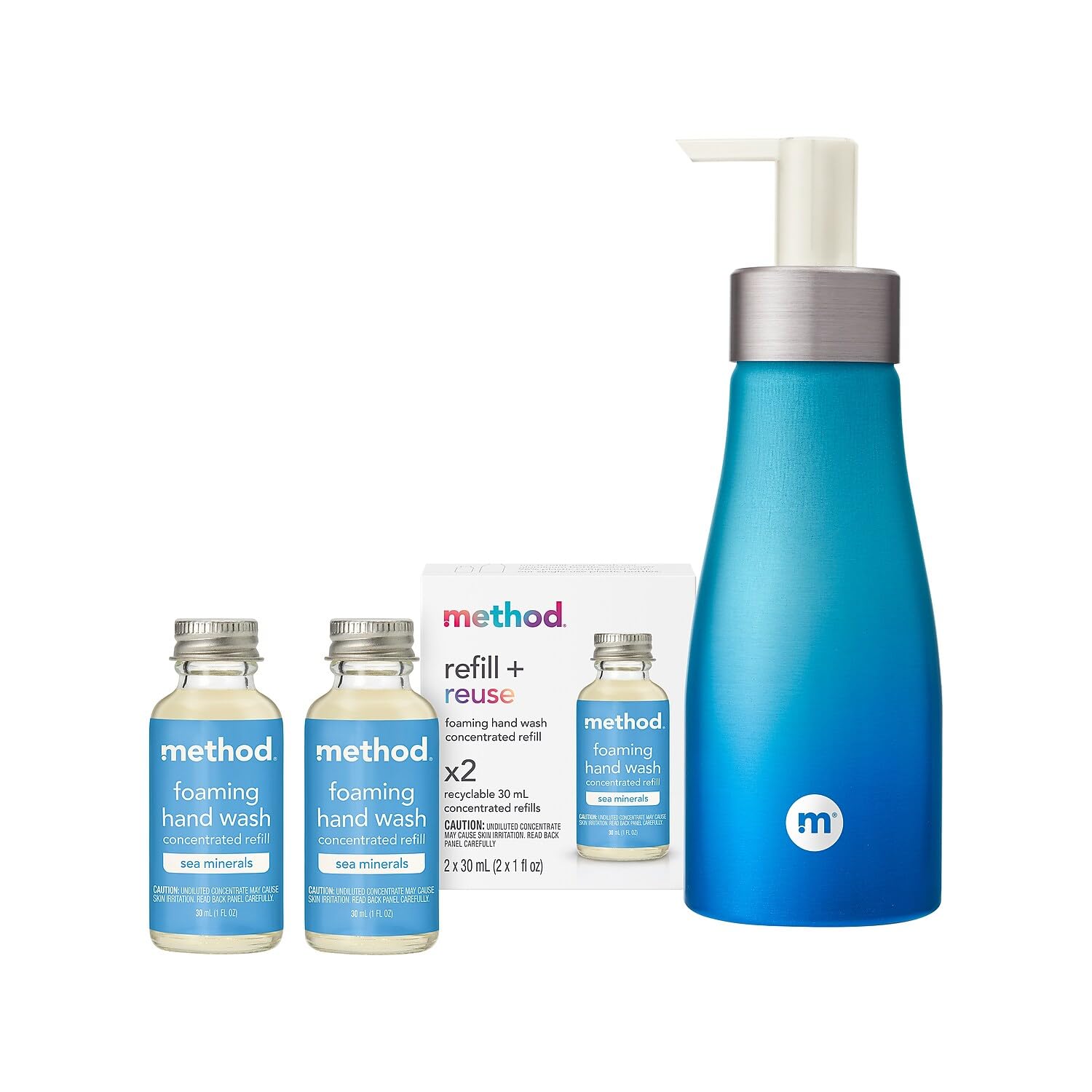 method Foaming Hand Wash Concentrates Starter Kit, Sea Minerals
