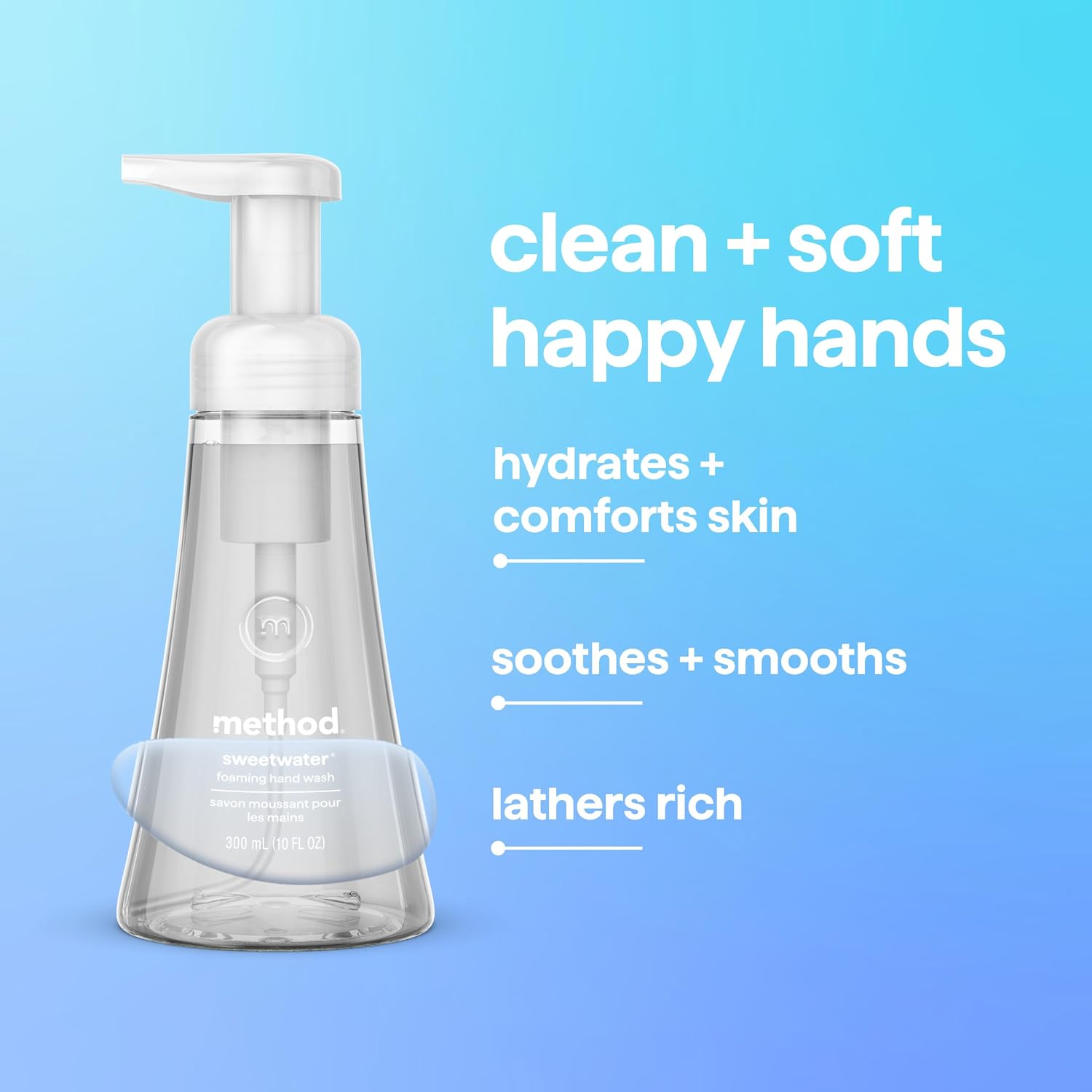 method Foaming Hand Wash, Sweet Water, 10 fl oz, 6 pack