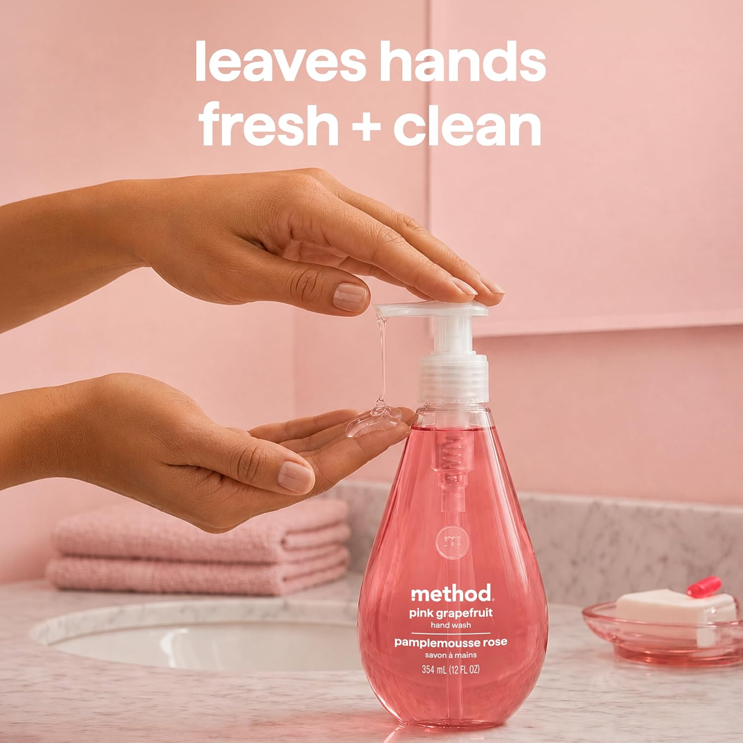 method Gel Hand Wash, Pink Grapefruit, 12 fl oz, 6 pack