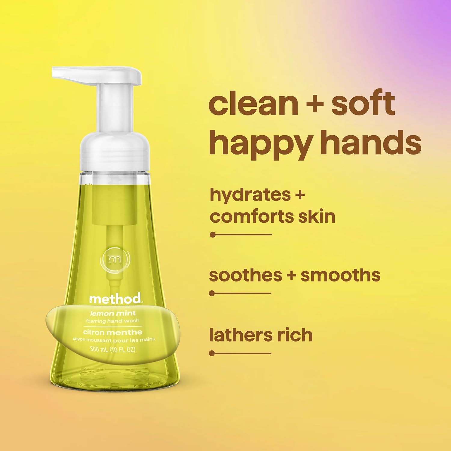 method Foaming Hand Wash, Lemon Mint, 10 fl oz, 6 pack