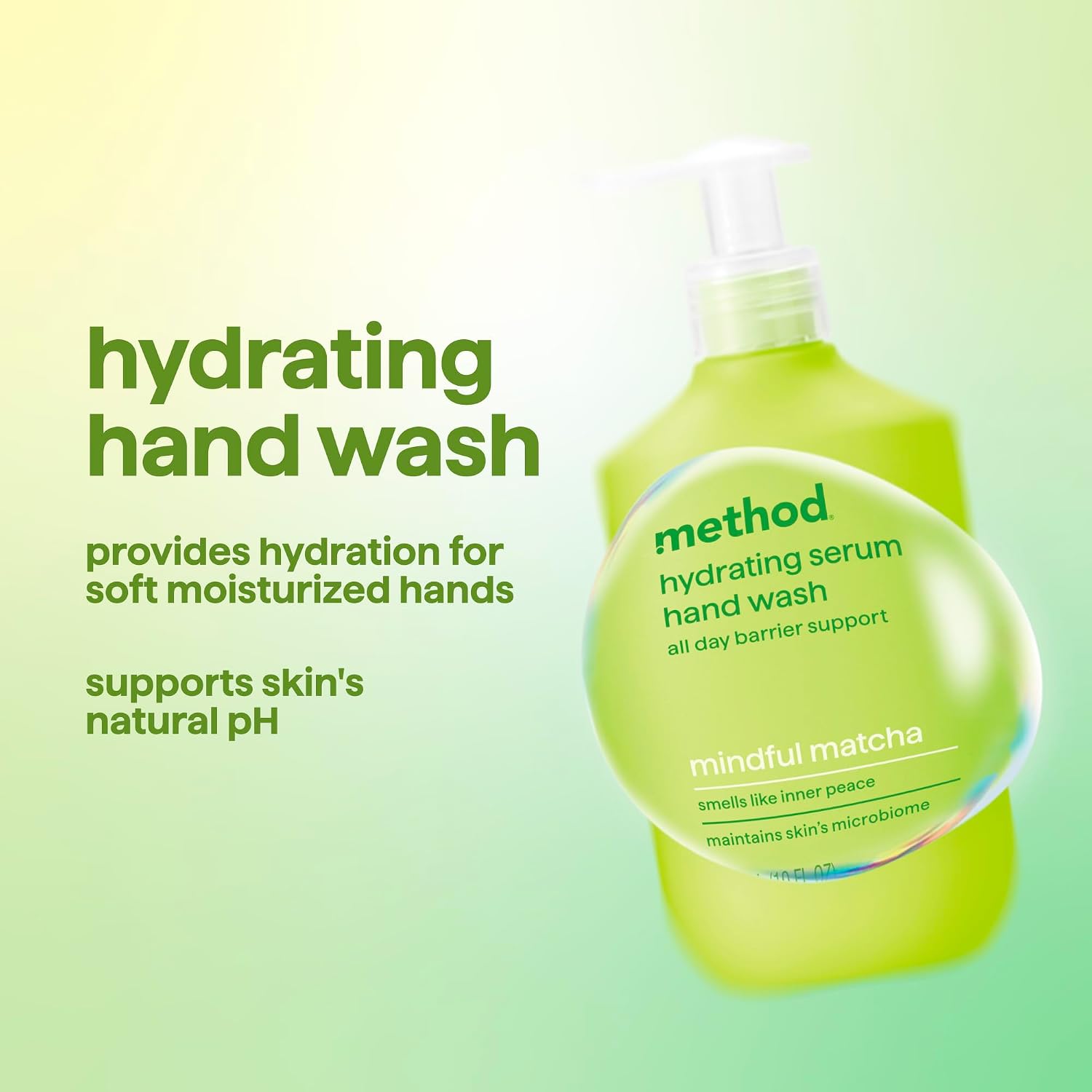 method Hydrating Serum Hand Wash, Mindful Matcha, 10 fl oz, 3 Pack