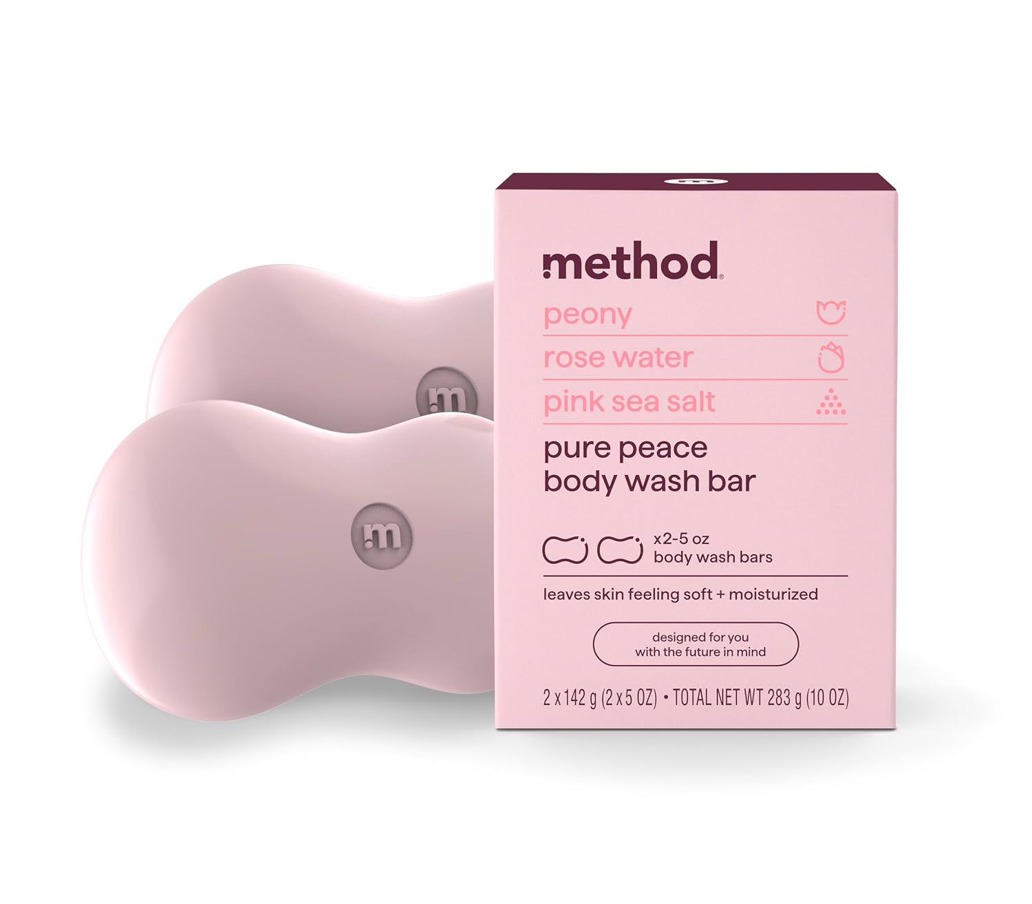method Bar Soap, Pure Peace, 2 bars, 5 oz each