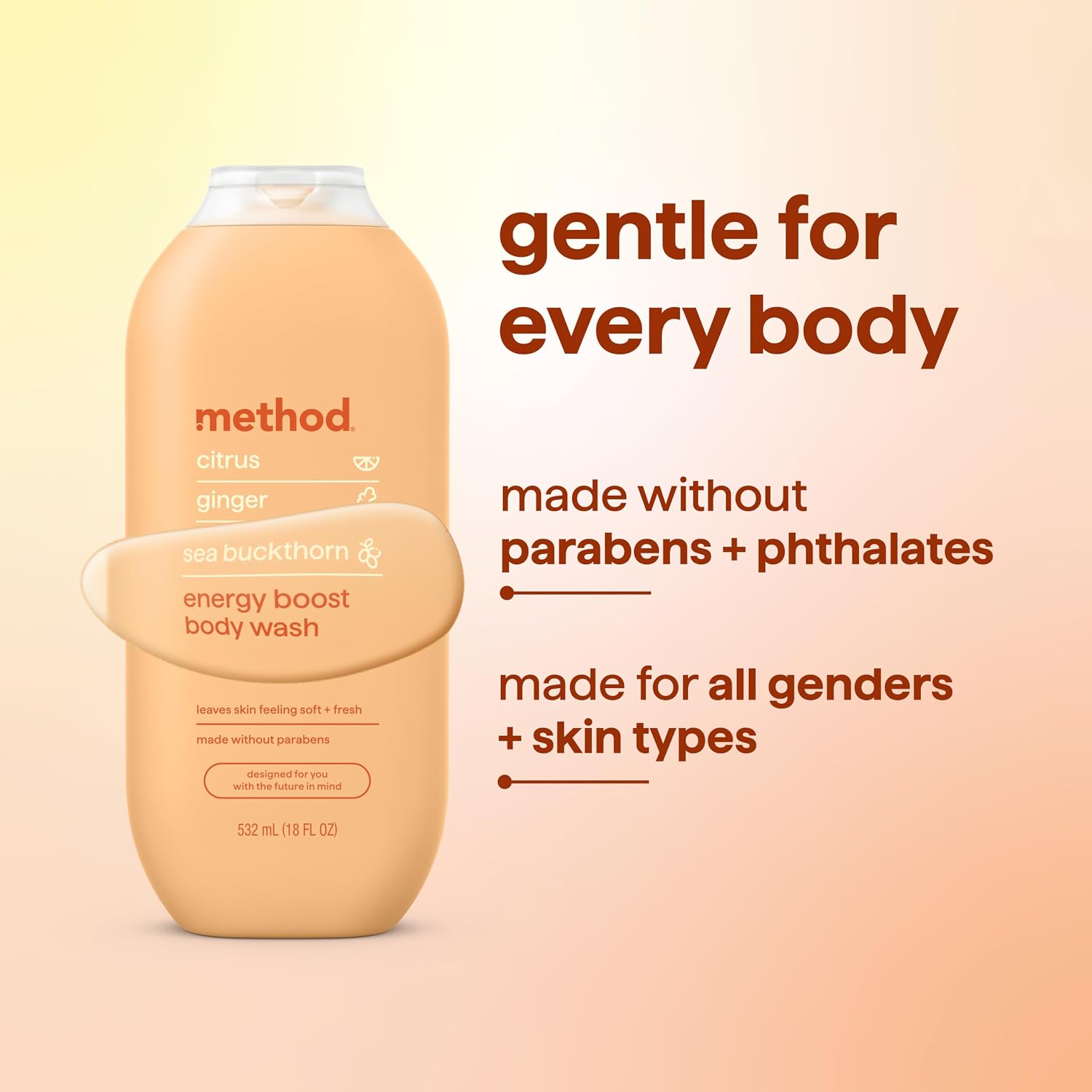 method Body Wash, Energy Boost, 18 fl oz, 3 pack