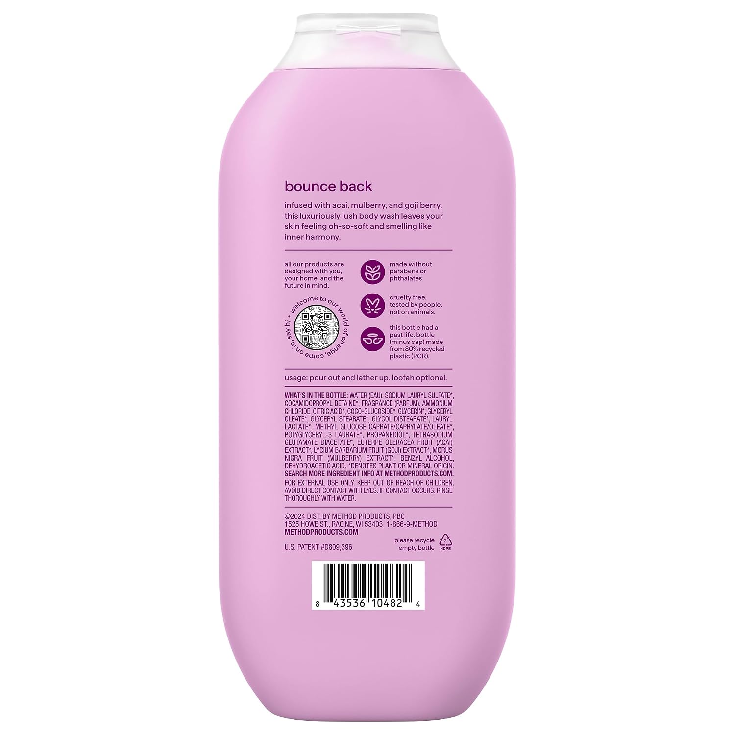 method Body Wash, Berry Balance, 18 fl oz, 3 pack