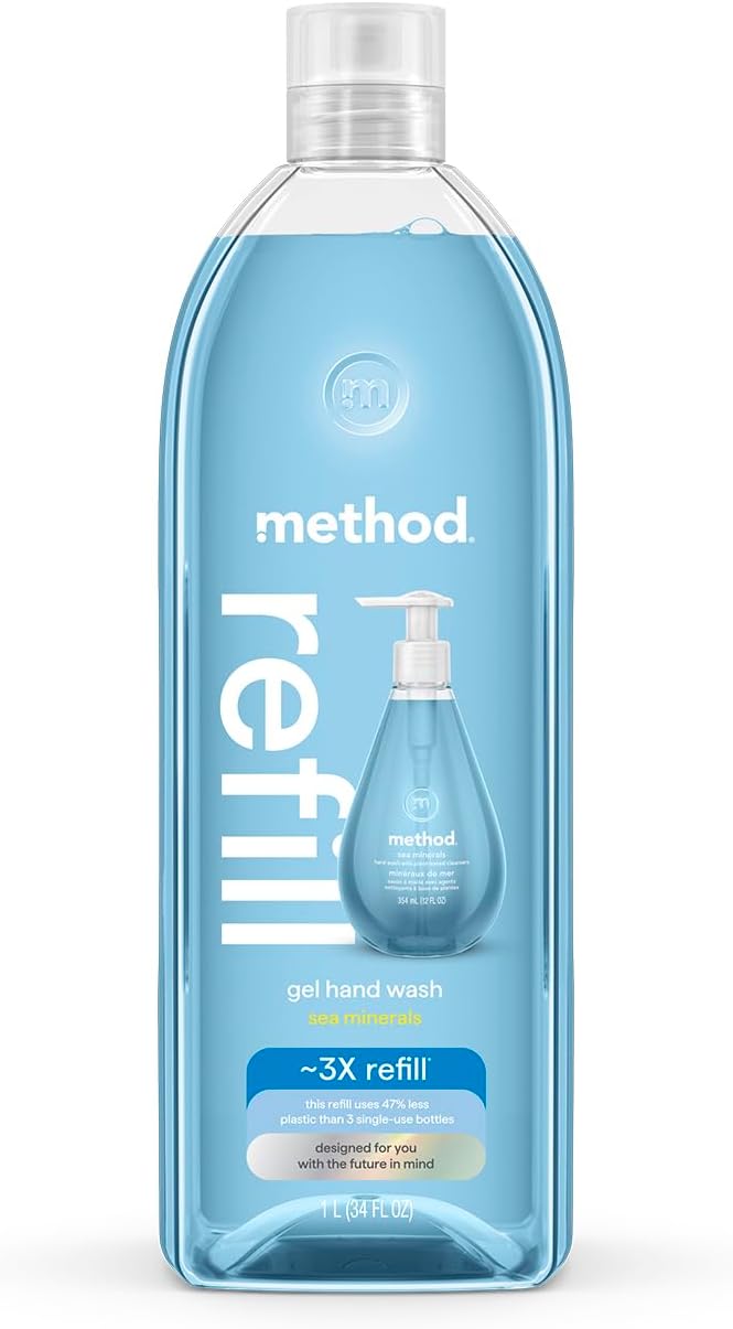method Gel Hand Wash Refill, Sea Minerals, 34 fl oz