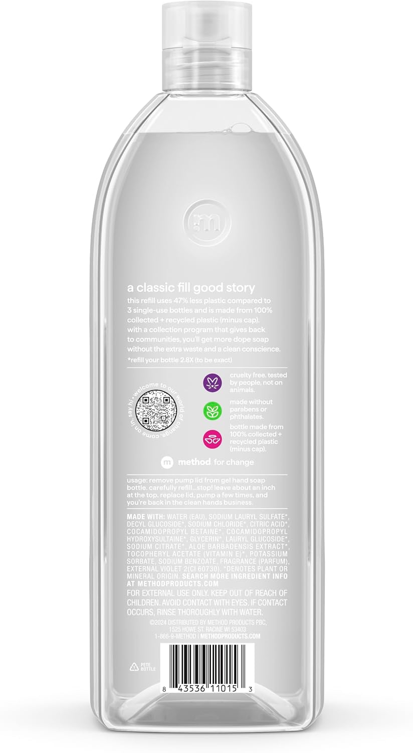 method Gel Hand Wash Refill, Sweet Water, 34 fl oz