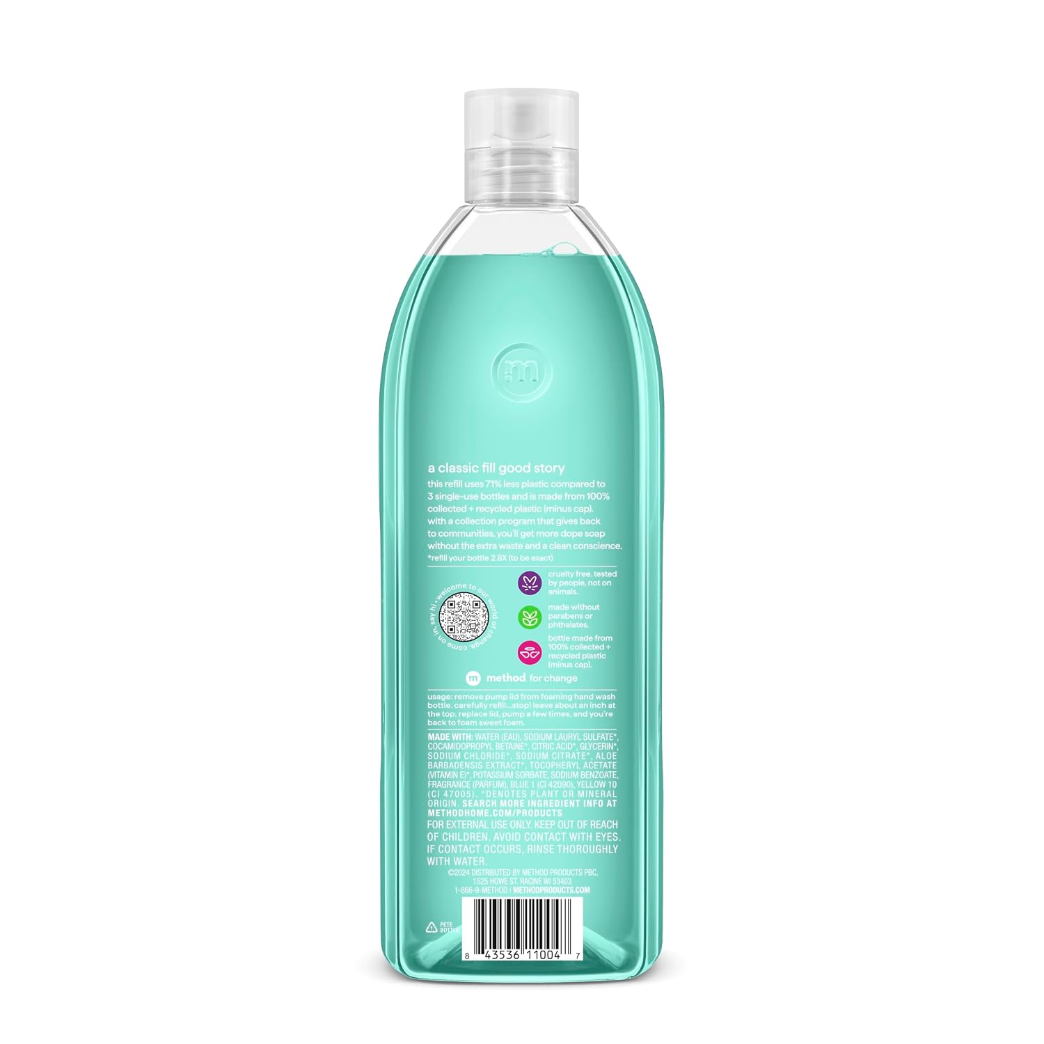 method Foaming Hand Wash Refill, Waterfall, 28 fl oz