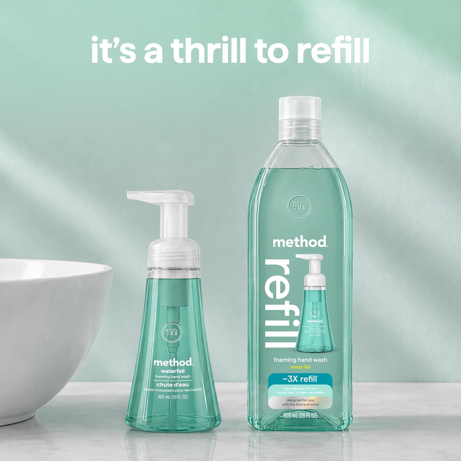 method Foaming Hand Wash Refill, Waterfall, 28 fl oz