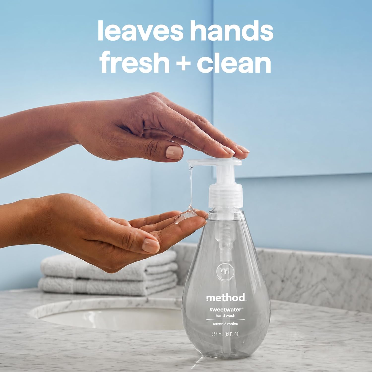 Method Gel Hand Wash Refill, Sweet Water, 34 fl oz, 4 pack