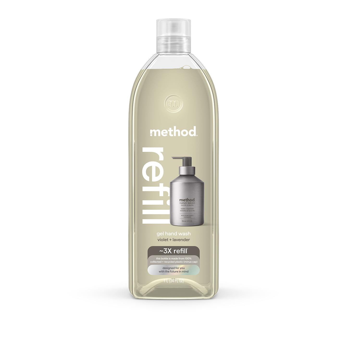 method Premium Gel Hand Wash Refill, Violet + Lavender, 34 fl oz