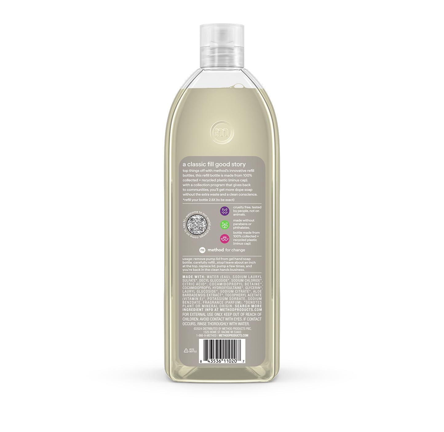 method Premium Gel Hand Wash Refill, Violet + Lavender, 34 fl oz