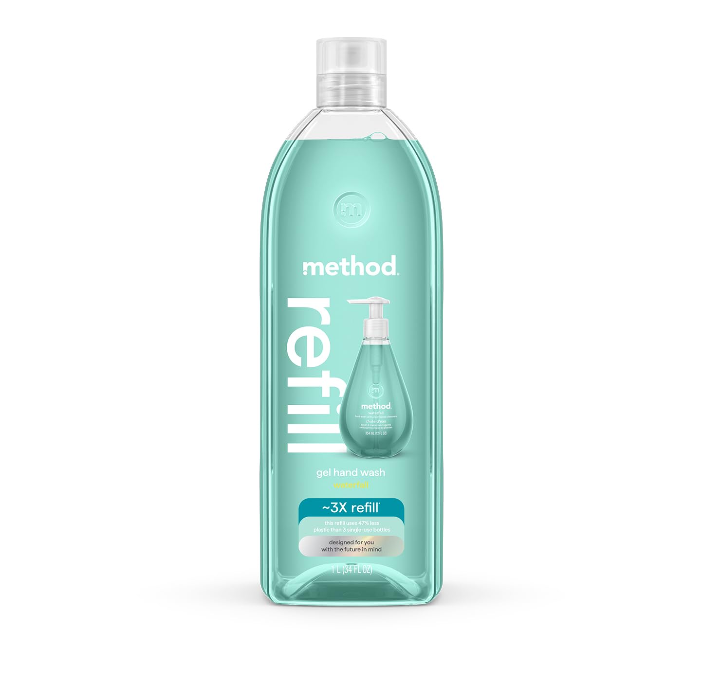 method Gel Hand Wash Refill, Waterfall, 34 fl oz