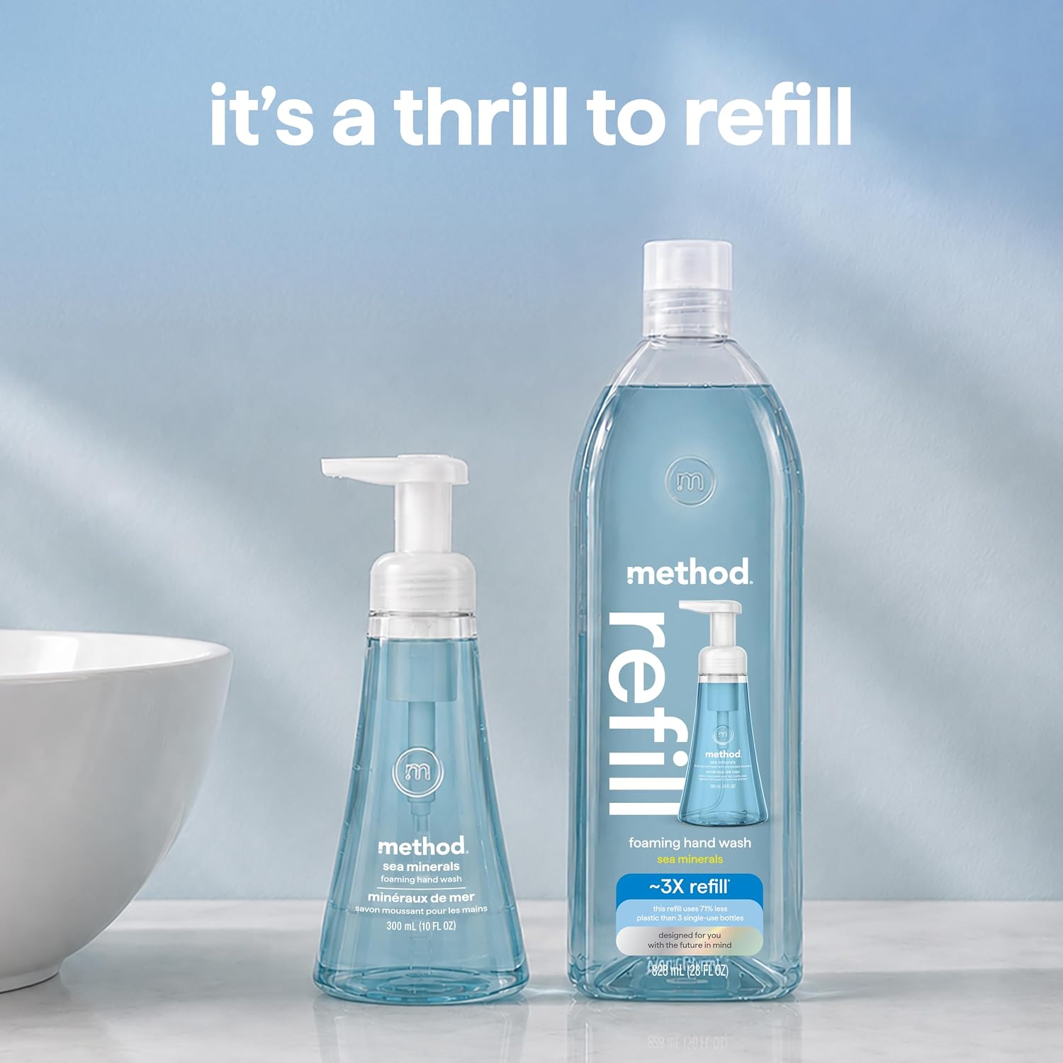 method Foaming Hand Wash Refill, Sea Minerals, 28 fl oz