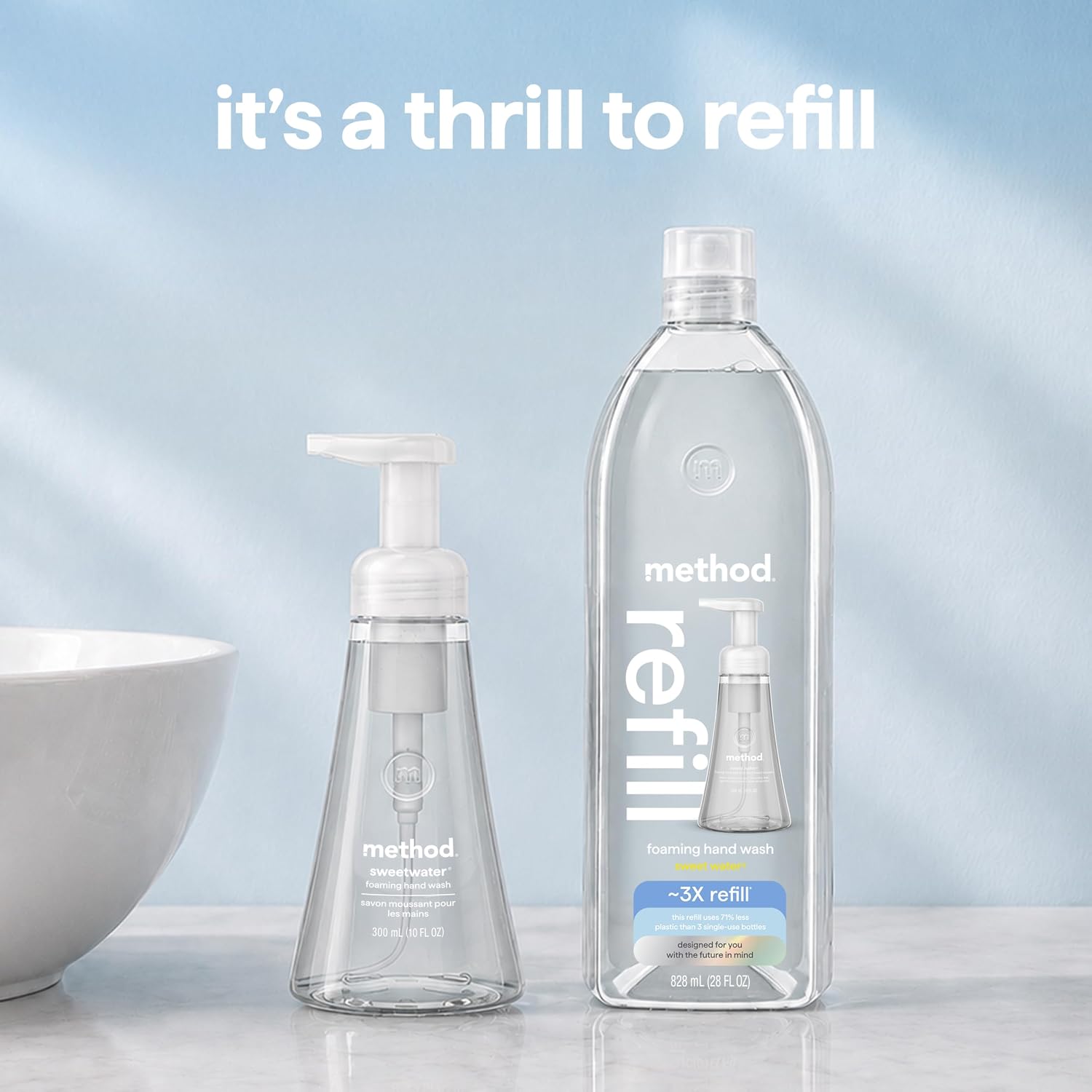 method Foaming Hand Wash Refill, Sweet Water, 28 fl oz